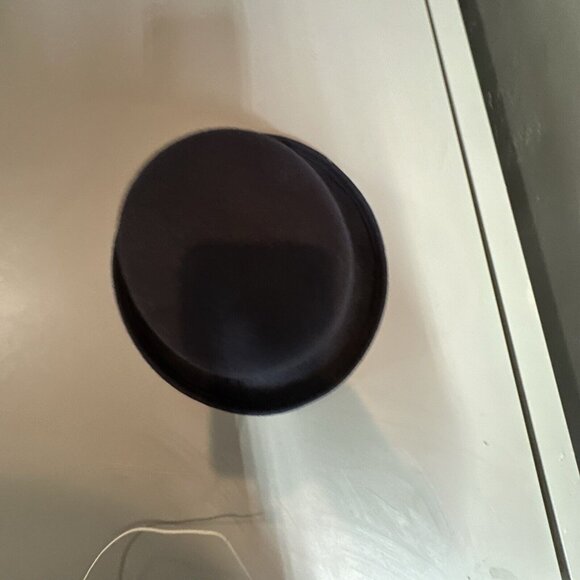 Nordstrom Tarnish Hat Cap BLUE Ribbon Wool Classy Fedora - Picture 2 of 7